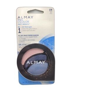 Almay Intense i-COLOR Party Brights Blue Eyes All Day Wear Eyeshadow Trio Blues